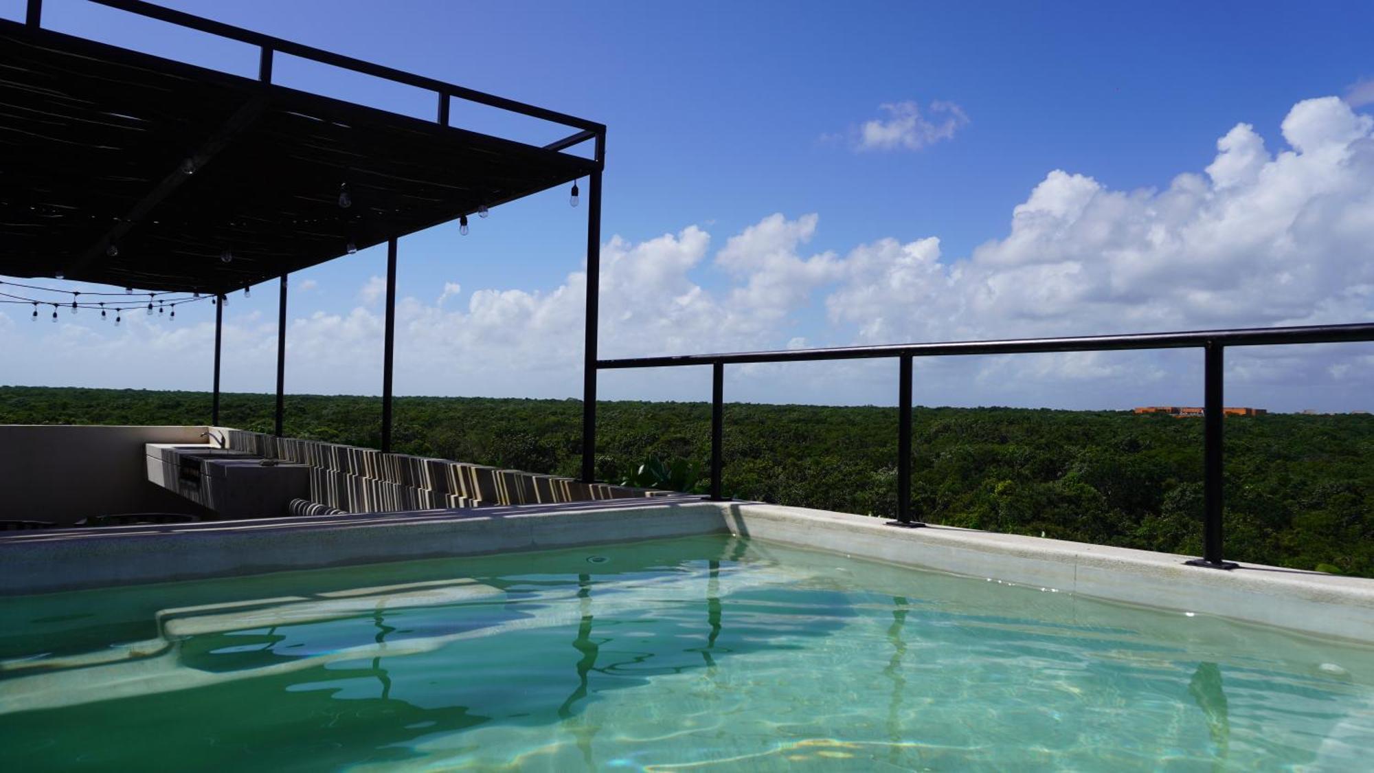 Jungle Sunset Penthouse In Tulum With Private Pool, 5 Min From Beach Apartment Exterior photo